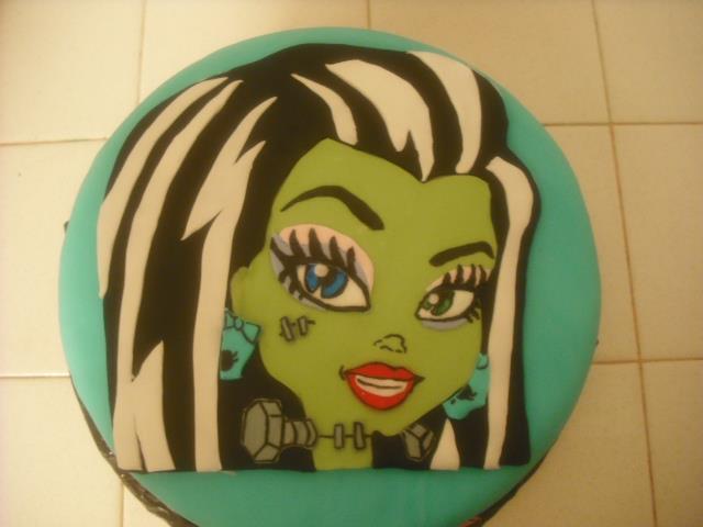 This was a Monster High cake I made for her oldest daughter
